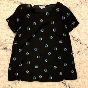 Multi Color Hexagonal Patterned Blouse